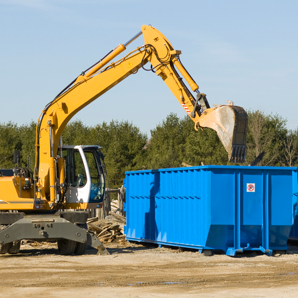are there any restrictions on where a residential dumpster can be placed in Tecumseh